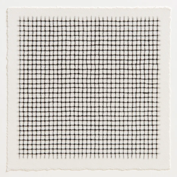 Hand Drawn Ink Grid on Textured Paper