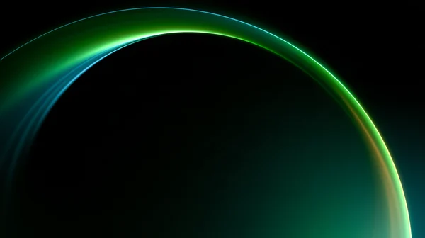 Abstract Green Luminous Arc