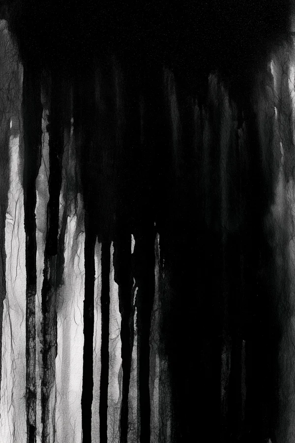 Abstract Black Ink Drip Texture