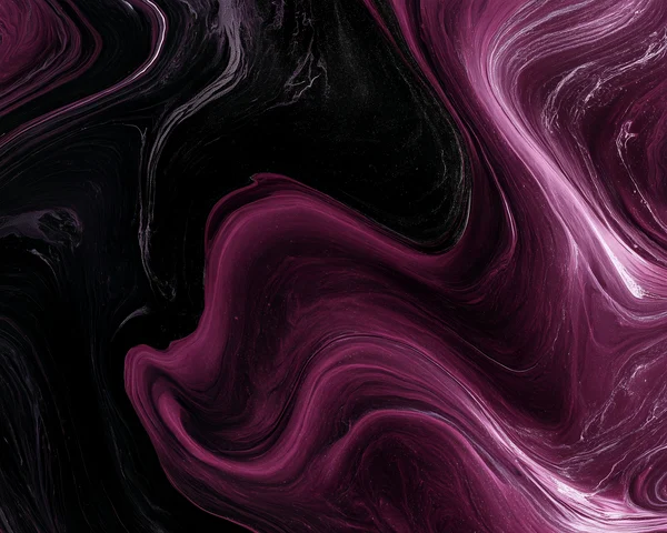 Abstract Plum and Black Fluid Swirls
