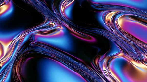 Abstract Liquid Chrome Flow
