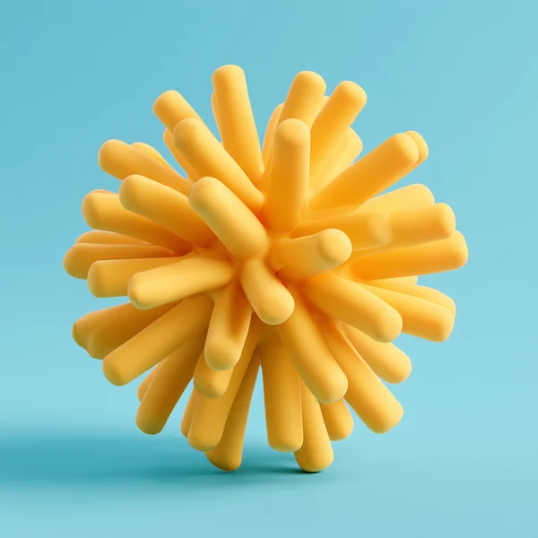 Yellow Spiky Sphere
