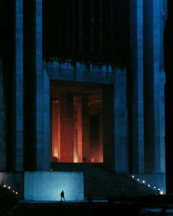 Monolithic Entrance at Twilight