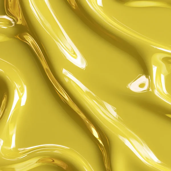 Glossy Yellow Liquid Wave