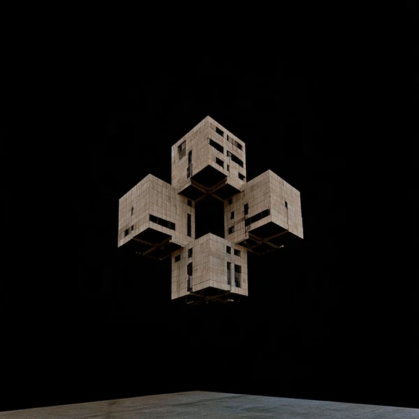Floating Geometric Concrete Structure