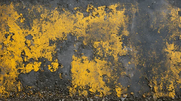 Worn Yellow Painted Asphalt Texture