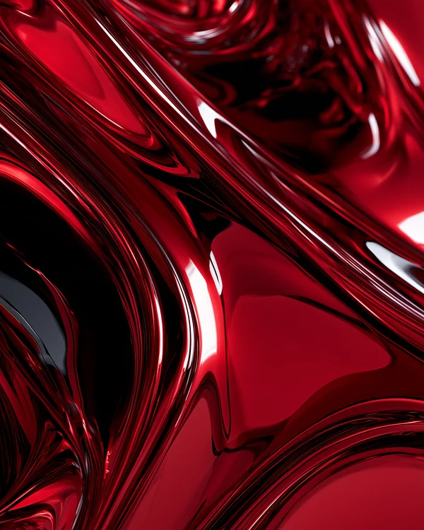 Crimson Liquid Metal Abstract